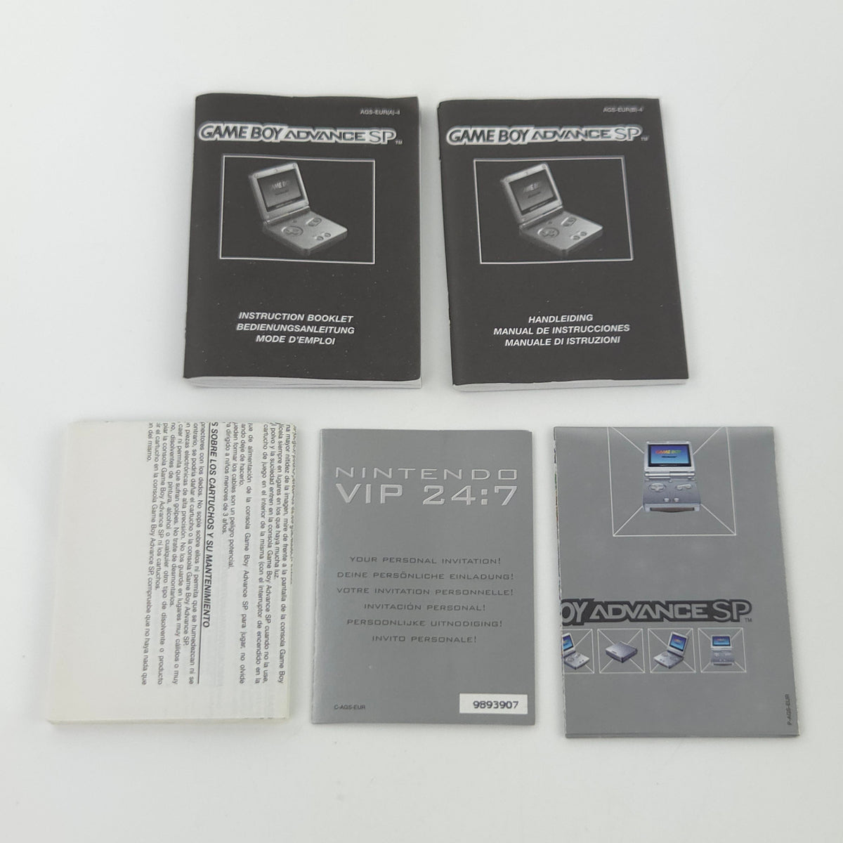 Nintendo Game Boy Advance SP Konsole Silber OVP AGS-001 defekt