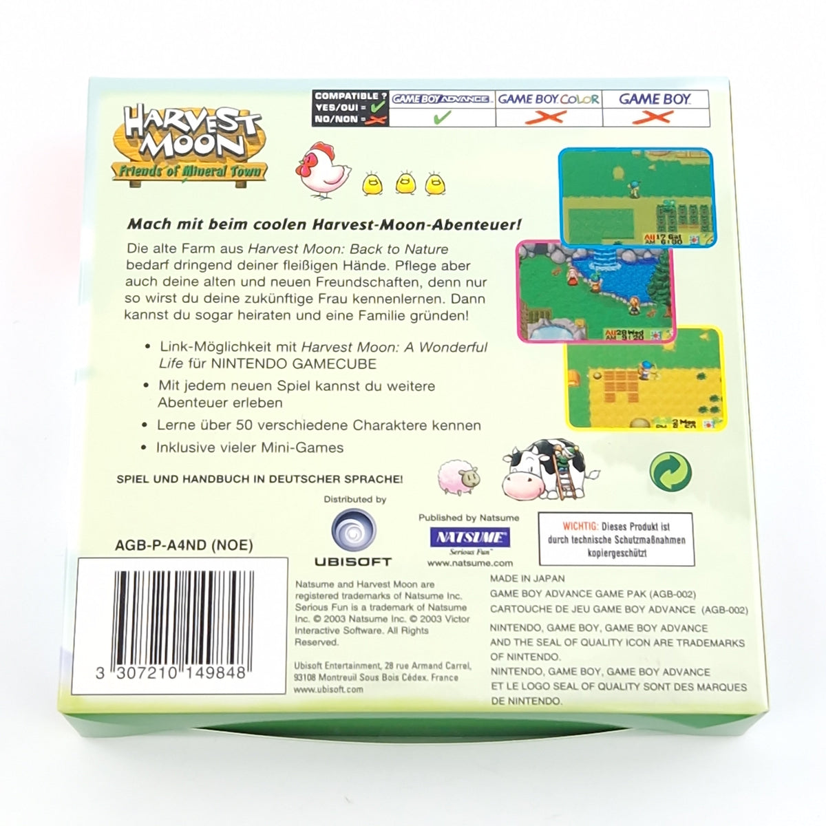Game Boy Advance Spiel – Harvest Moon Friends OVP