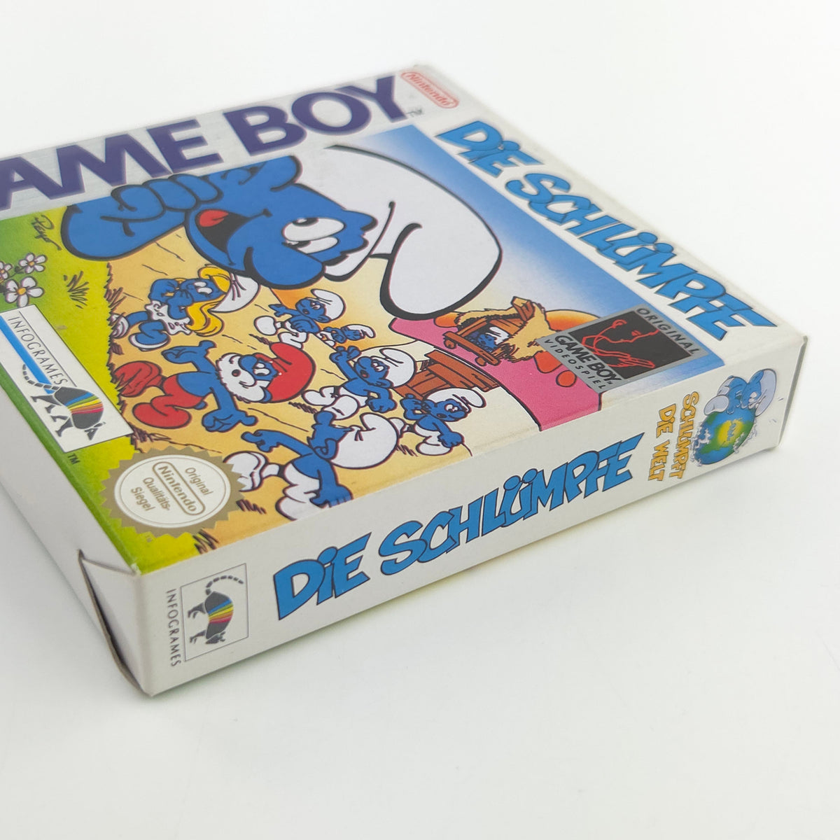 Nintendo Game Boy Spiel Die Schlümpfe GB OVP Poster PAL