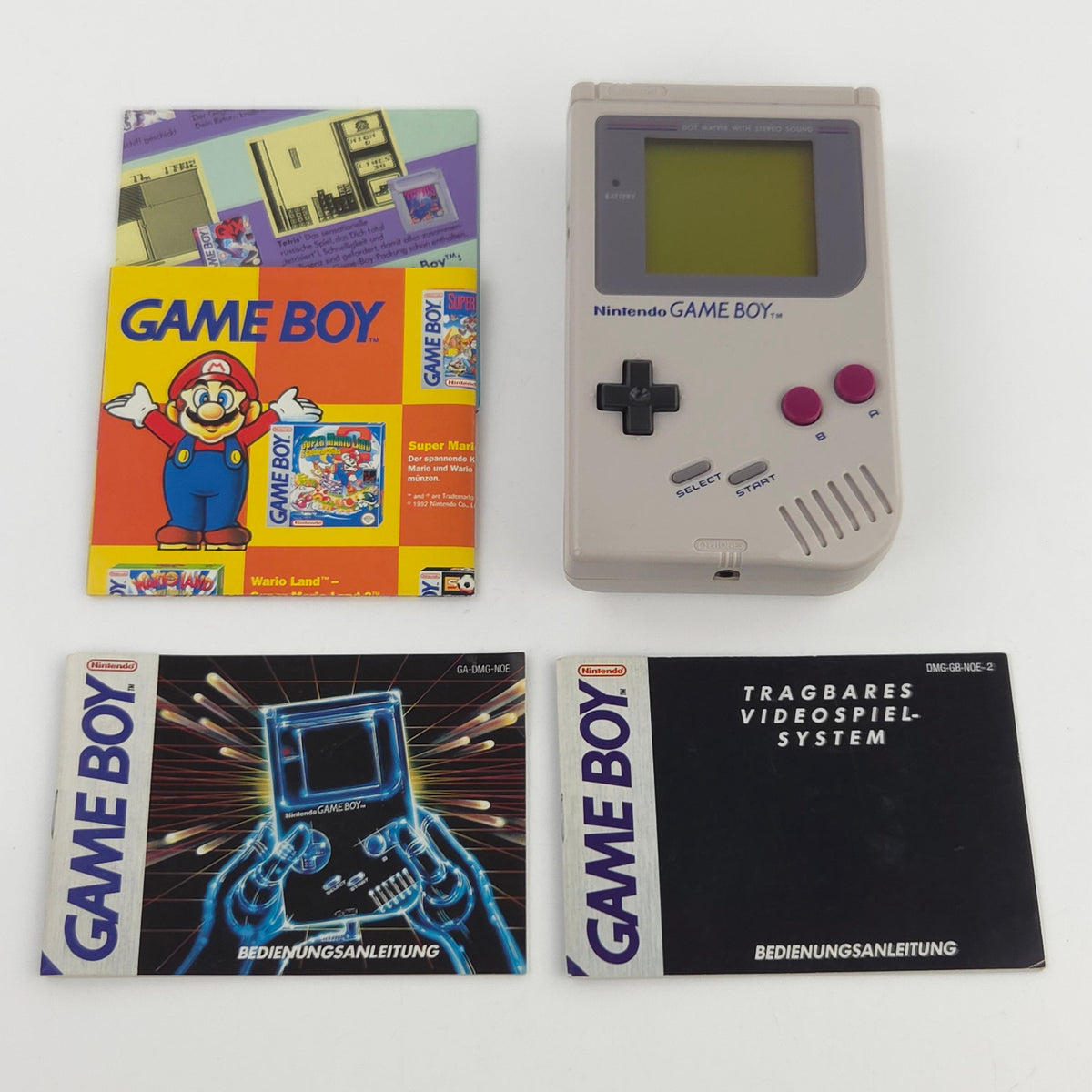 Nintendo Game Boy Classic Konsole Grau Base Set OVP PAL DMGenote_offset_0