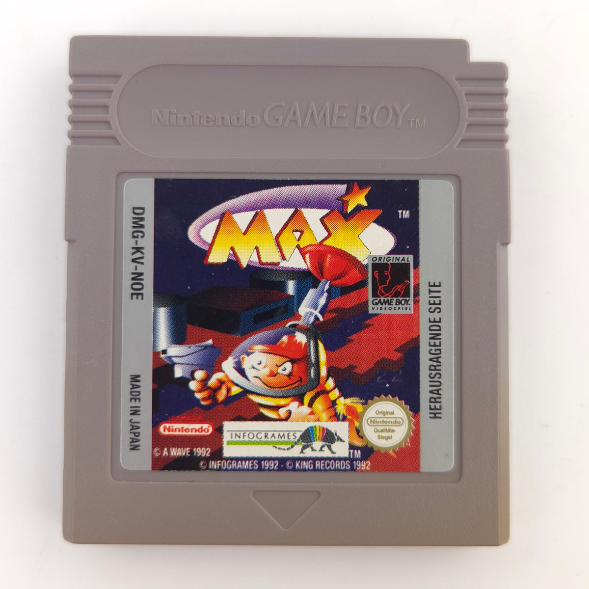 Nintendo Game Boy Spiel Max GB Modul PAL NOE Hülle