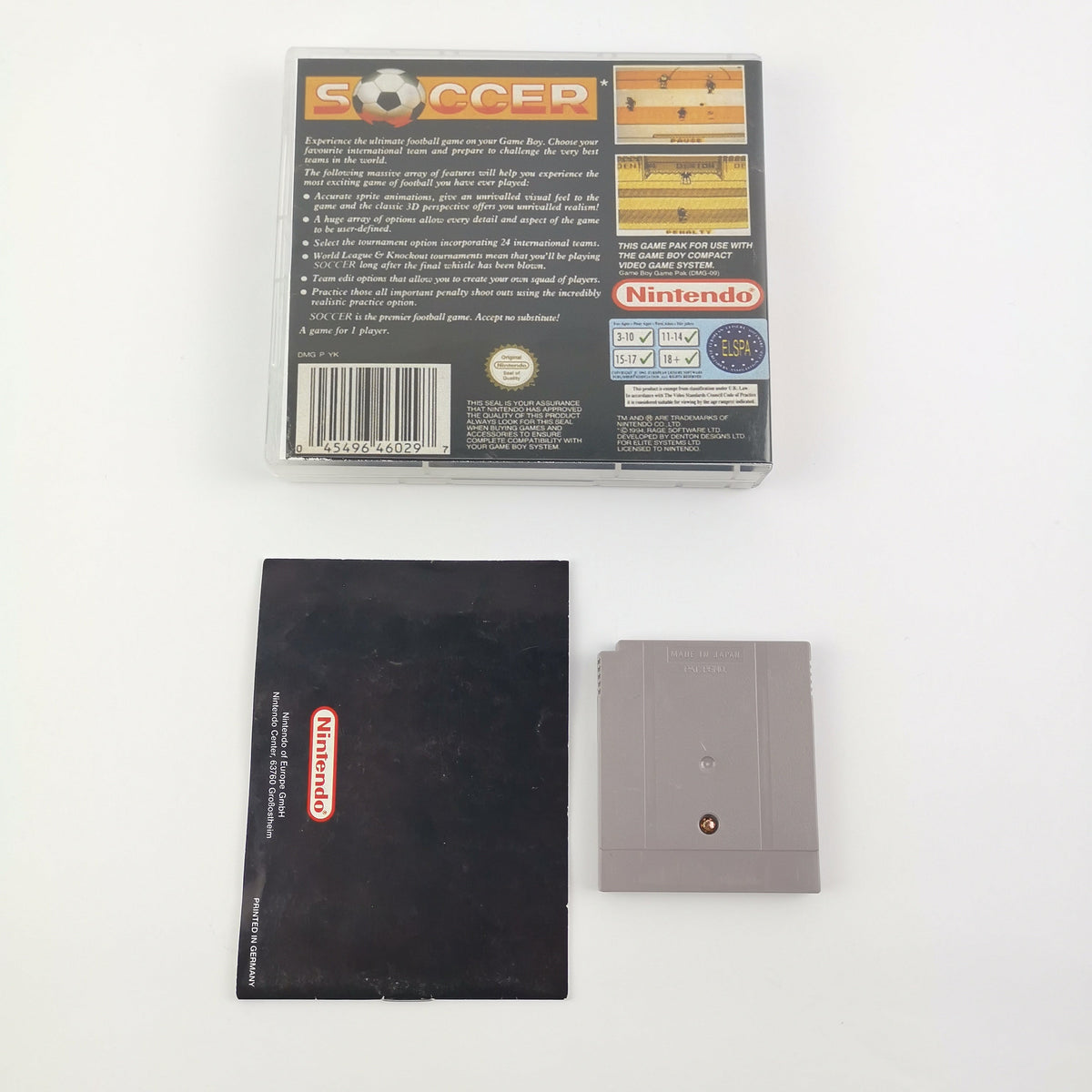 Nintendo Game Boy Classic Spiel: Soccer - Modul + Anleitung PAL EUR | Fußball