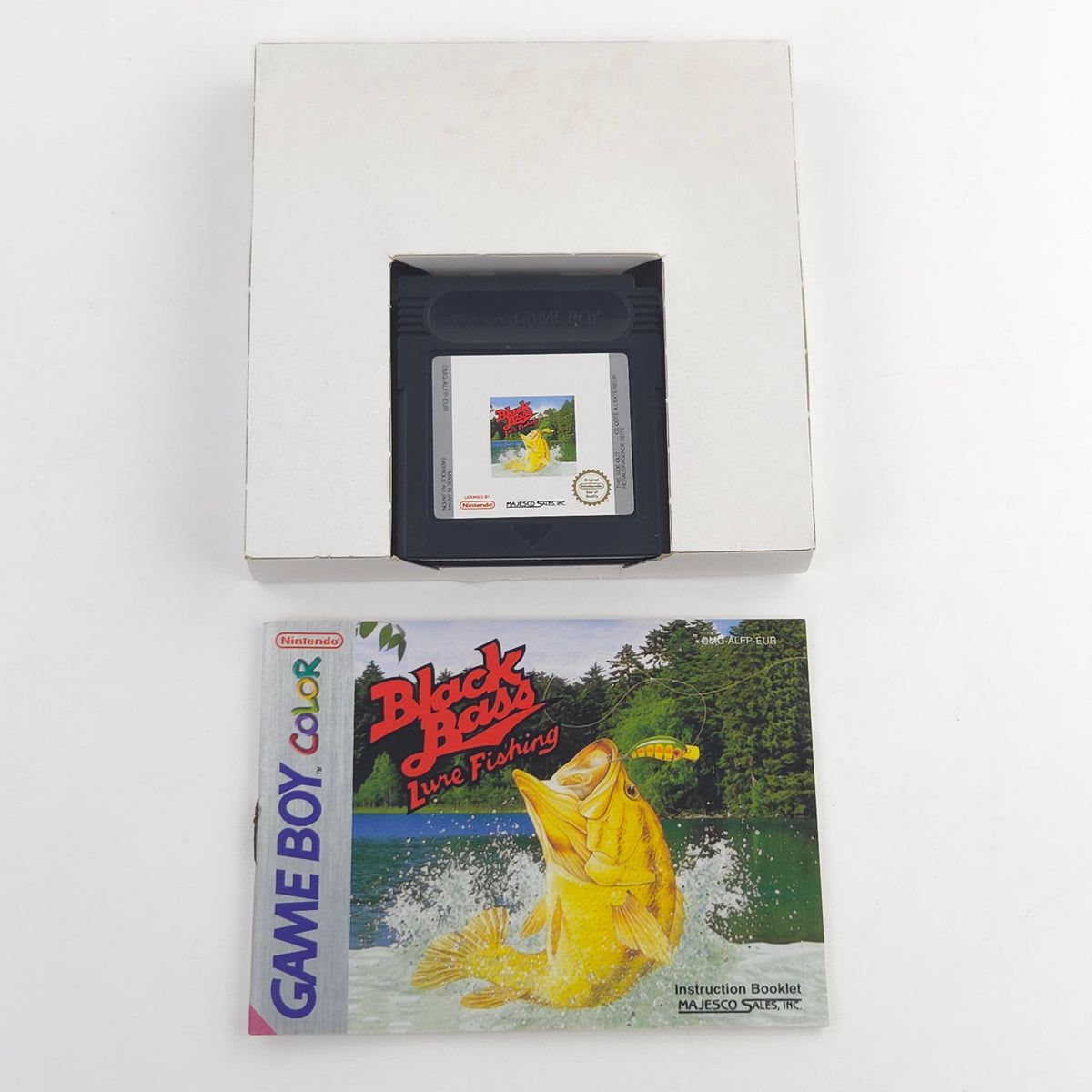 Game Boy Color Spiel Black Bass Lure Fishing OVP PAL EUR