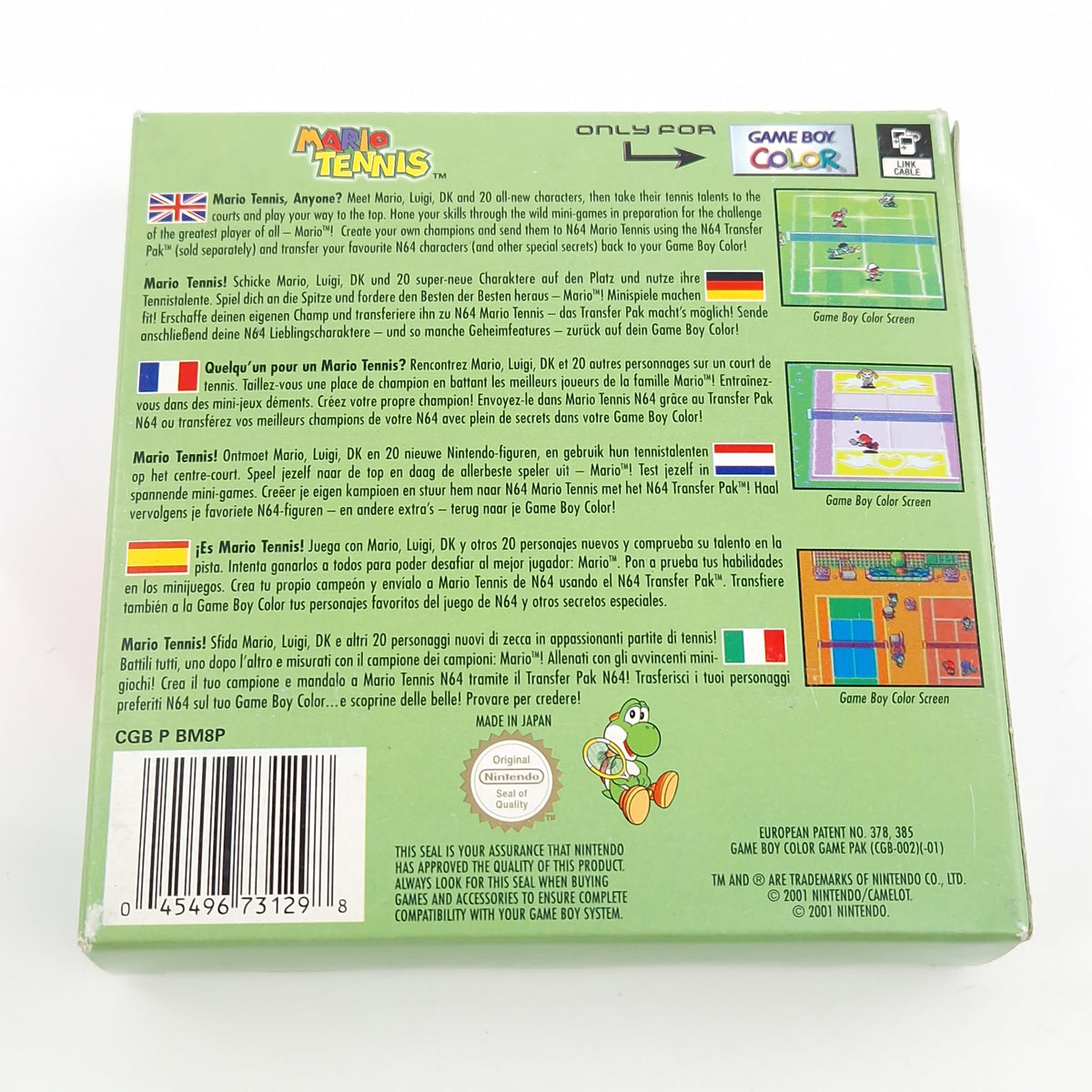 Game Boy Color Spiel – Mario Tennis (OVP PAL Anleitung)