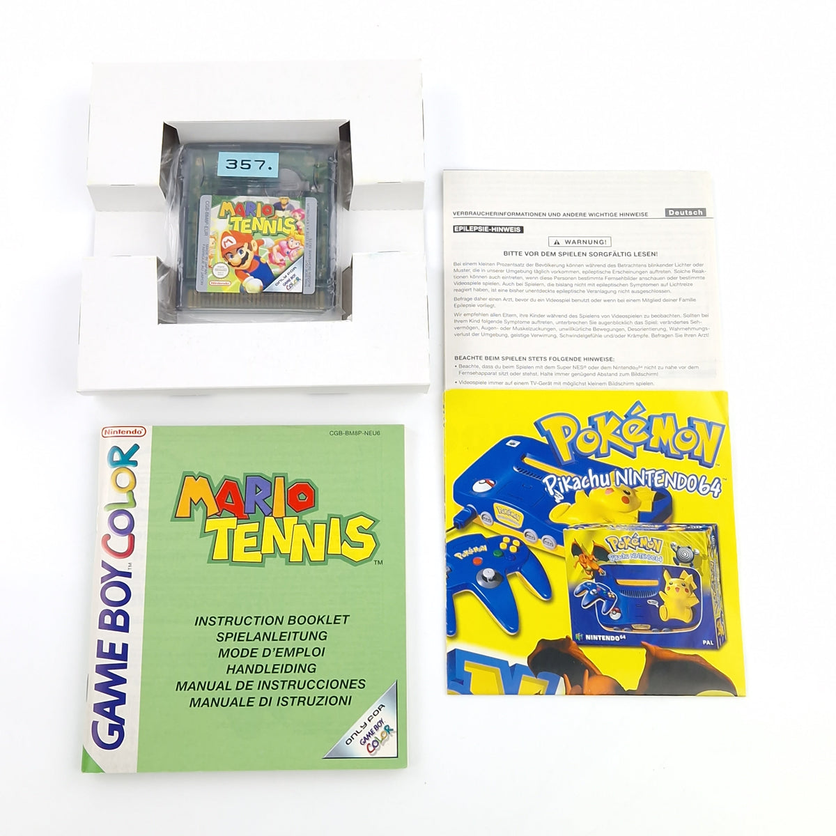 Game Boy Color Spiel – Mario Tennis Modul OVP PAL