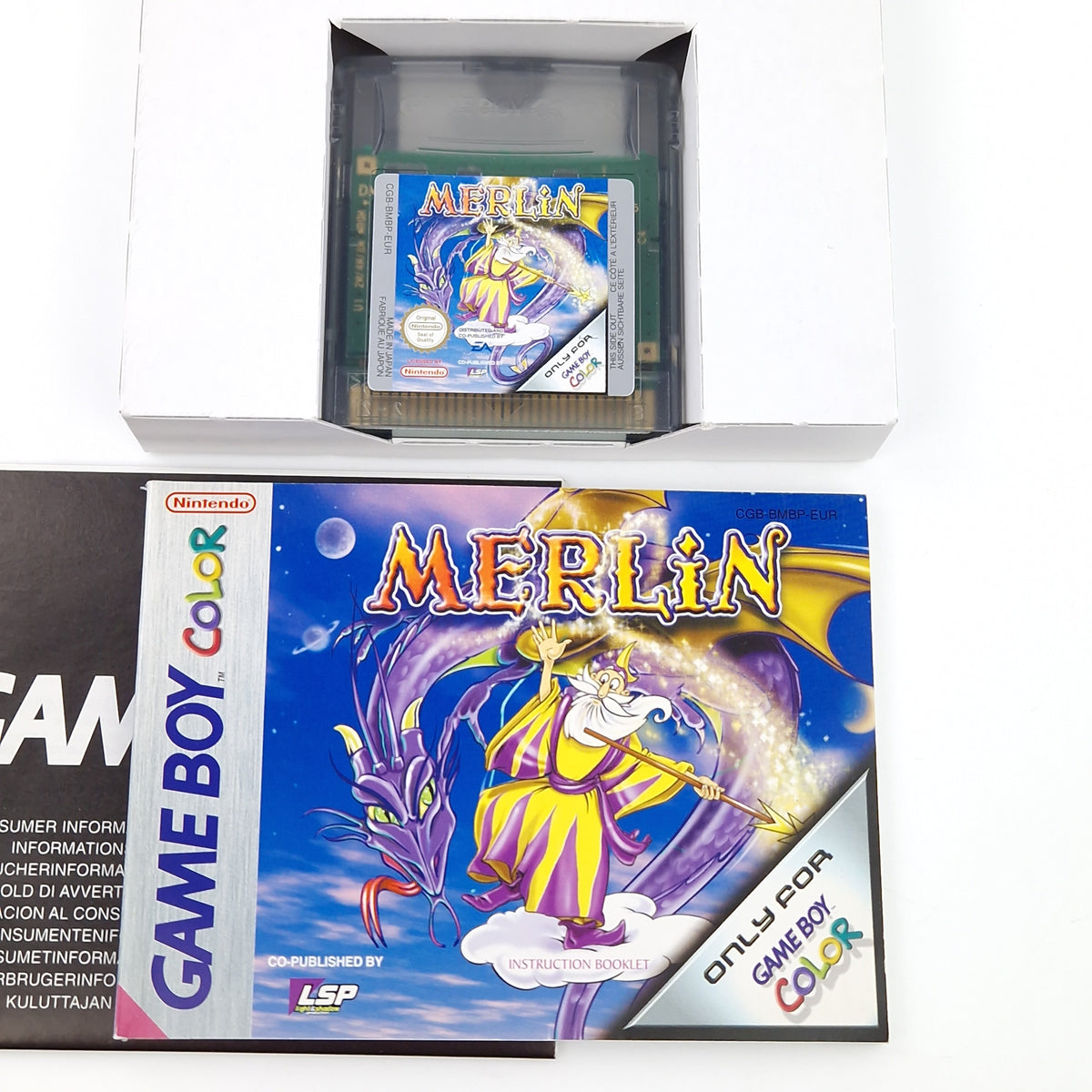 Nintendo Game Boy Color Spiel – Merlin GBA Modul OVP PAL