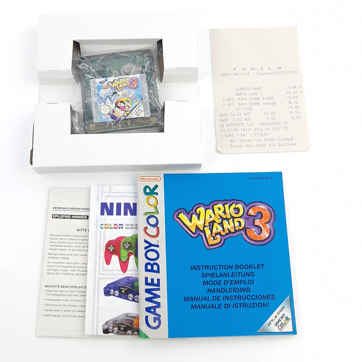 Game Boy Color Spiel – Wario Land 3 Modul OVP PAL