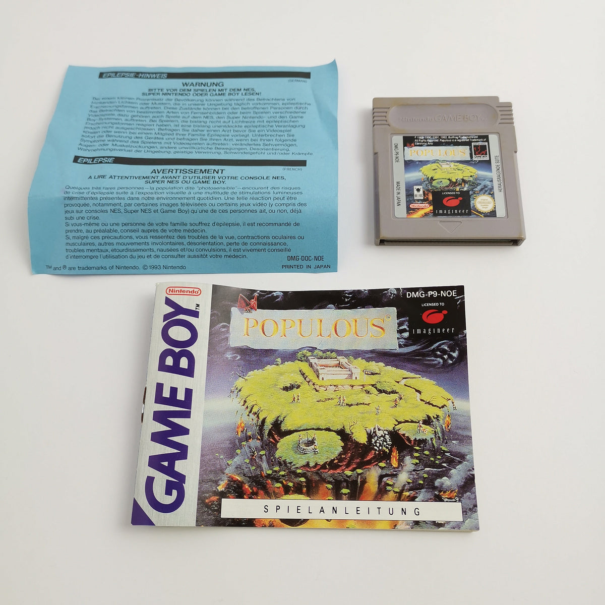Nintendo Gameboy Classic Spiel Populous OVP PAL NOE
