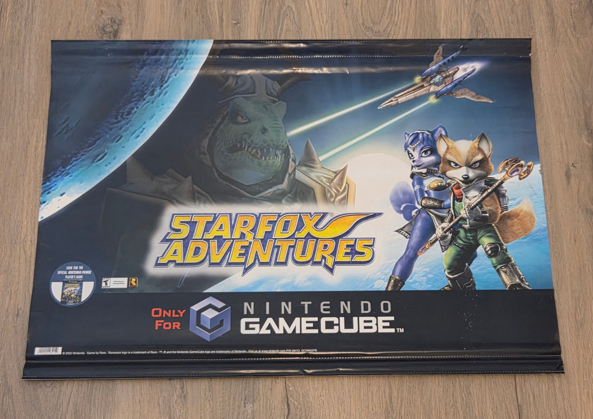 Nintendo Gamecube Promo Vinyl Banner Starfox Adventures