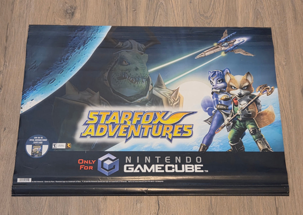 Nintendo Gamecube Promo Vinyl Banner Starfox Adventures