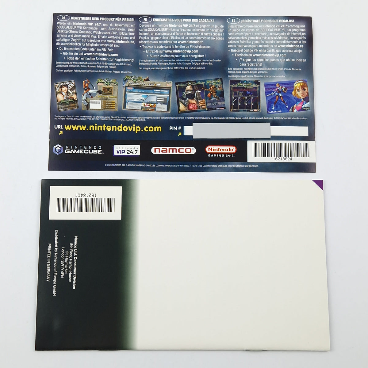 Nintendo Gamecube Spiel – Soul Calibur II OVP PAL GC