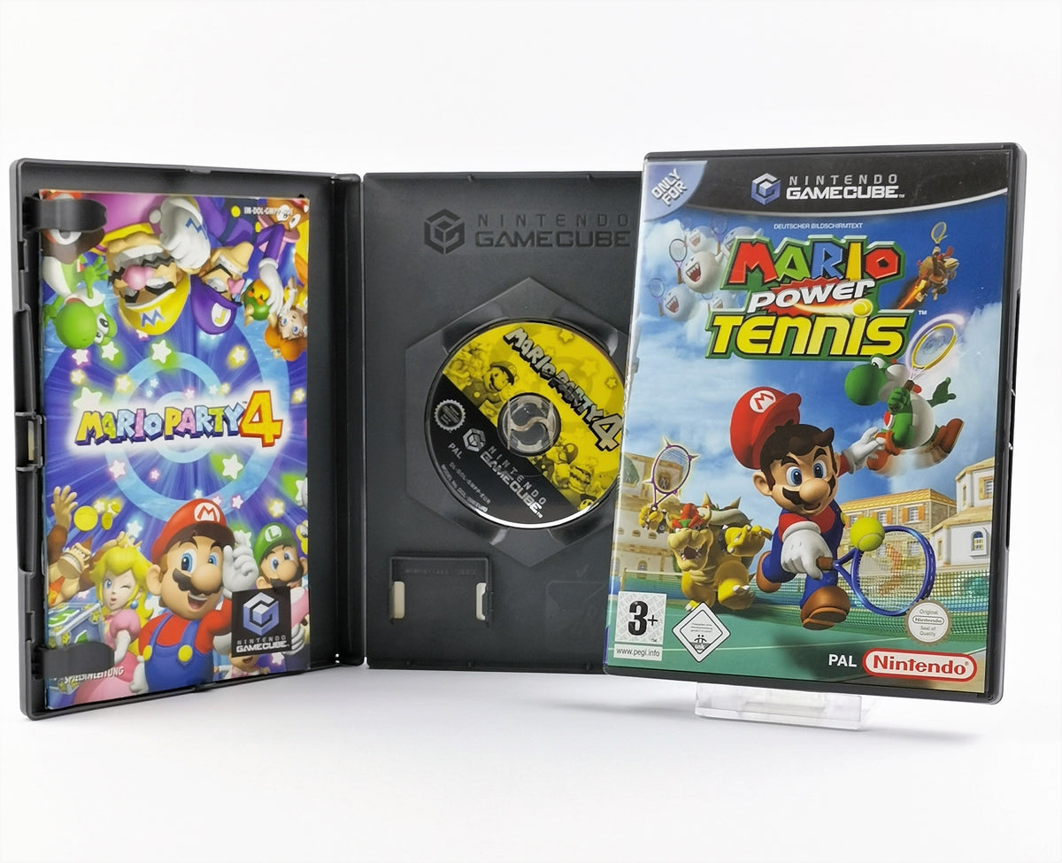 Nintendo Gamecube Spiele: Mario Party 4 & Mario Power Tennis - OVP Anleitung