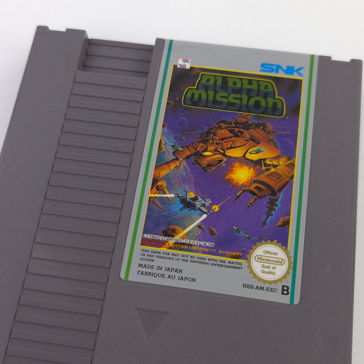 Nintendo NES Spiel Alpha Mission SNK Modul Schutzhülle