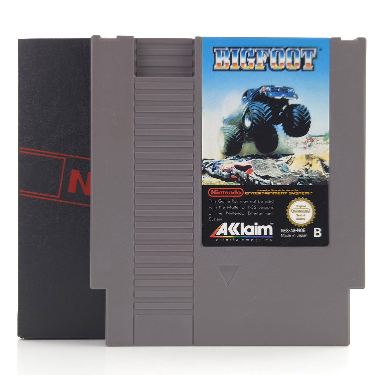 NES Spiel Bigfoot Modul Schuber Acclaim PAL NOE Sehr gut