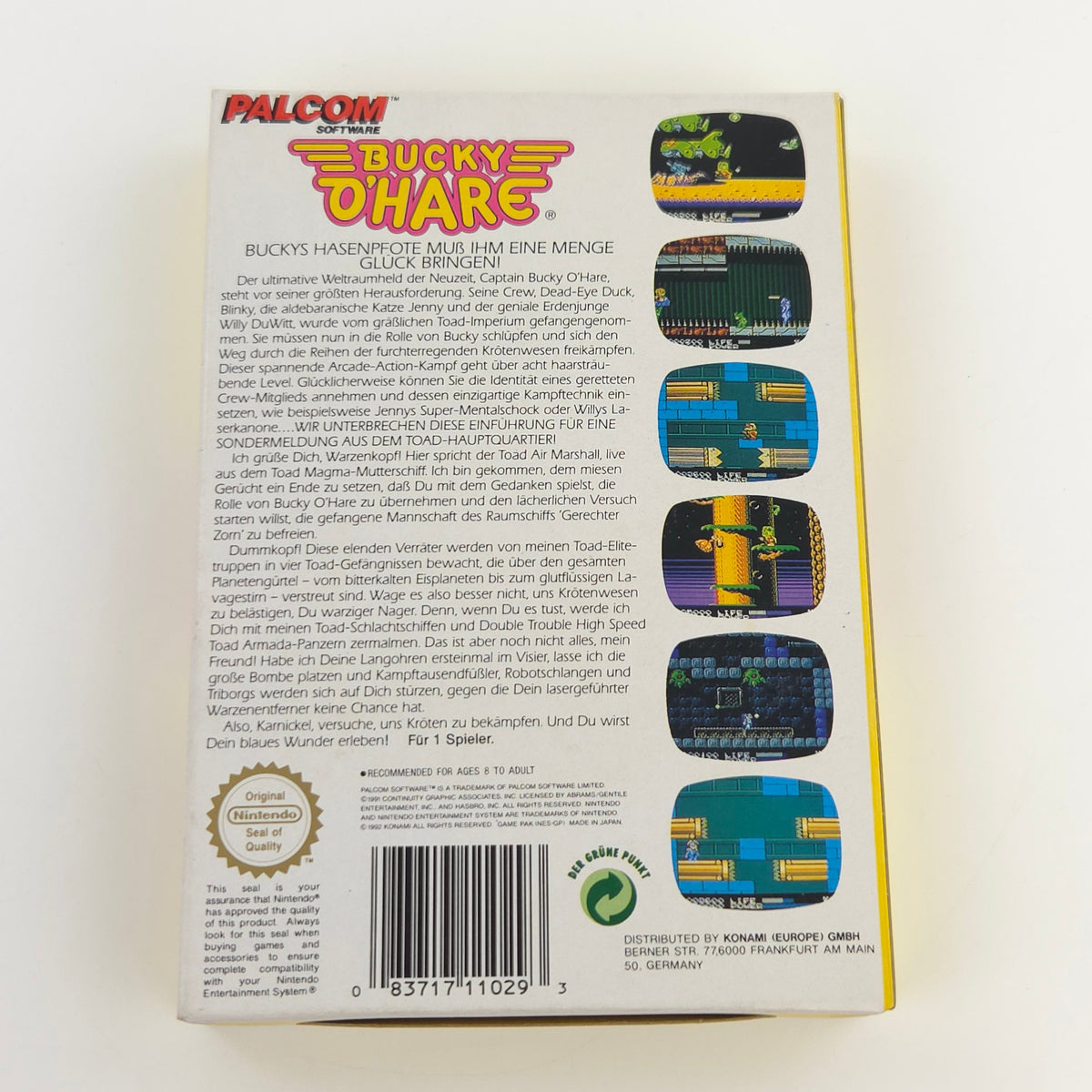 Nintendo NES Spiel Bucky O Hare CIB nahezu neuwertig
