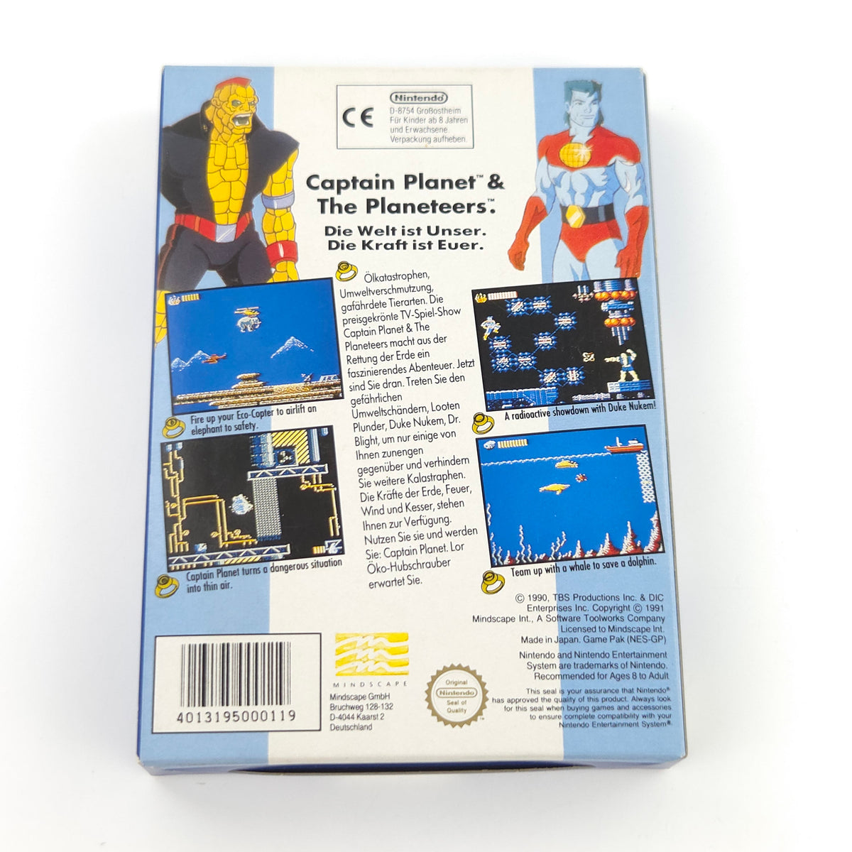 NES Spiel Captain Planet nahezu neuwertig OVP CIB