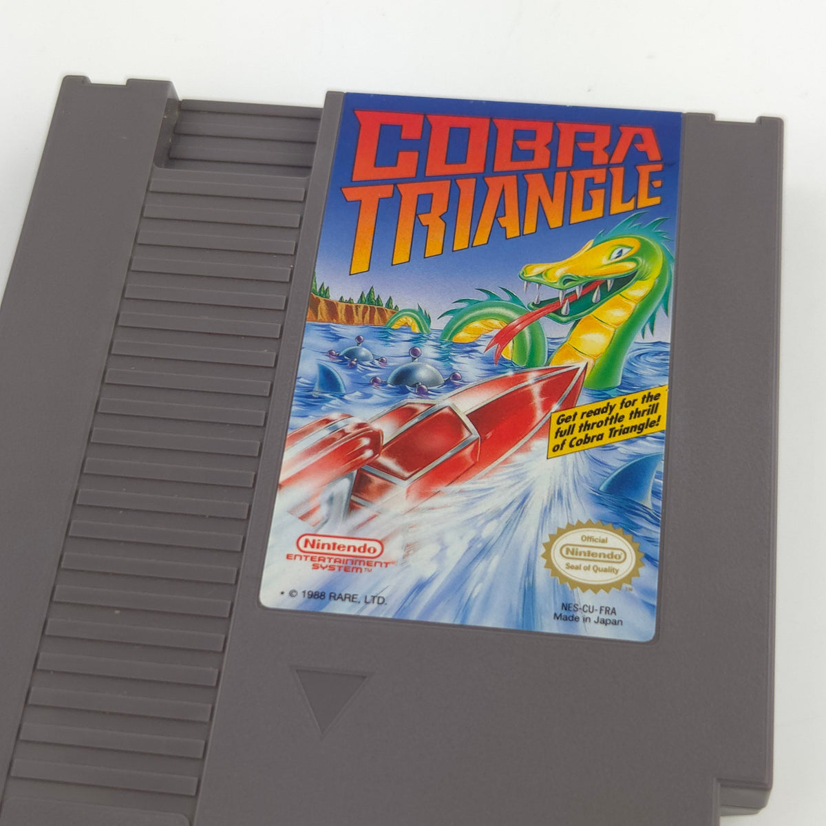 Nintendo NES Spiel Cobra Triangle Modul Schutzhülle FRA
