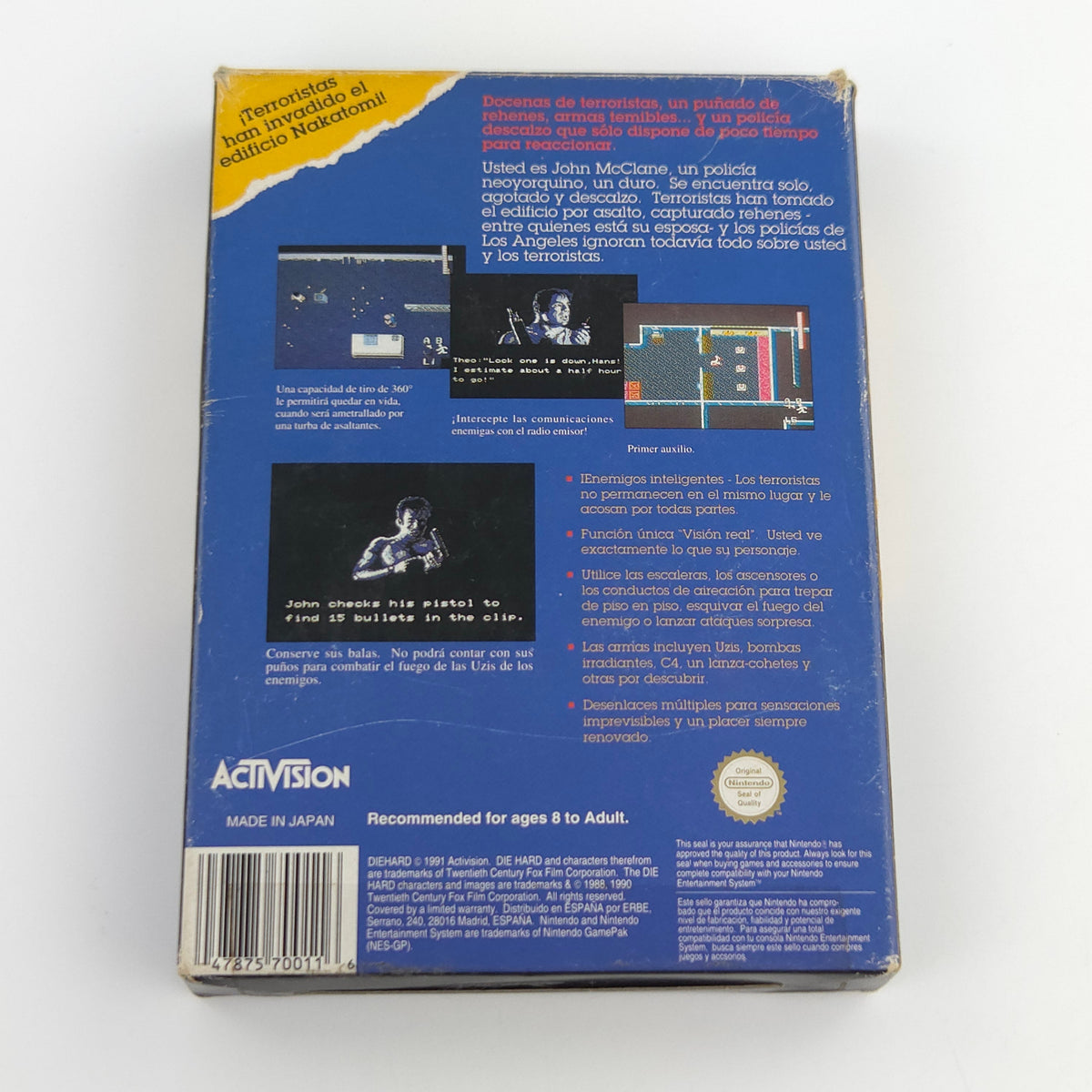 NES Spiel Die Hard CIB PAL ESP Activision OVP Anleitung
