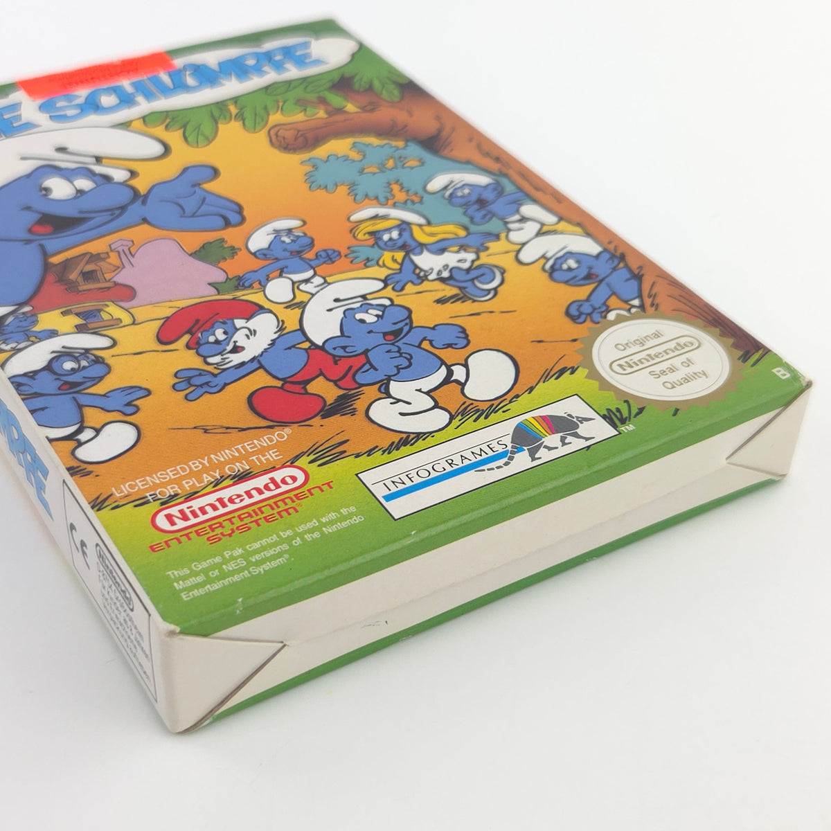 NES Spiel Die Schlümpfe Komplett OVP Poster NOE PAL B
