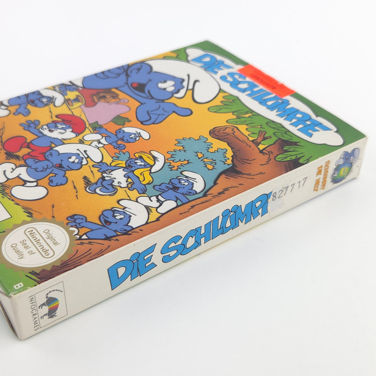 NES Spiel Die Schlümpfe Komplett OVP Poster NOE PAL B