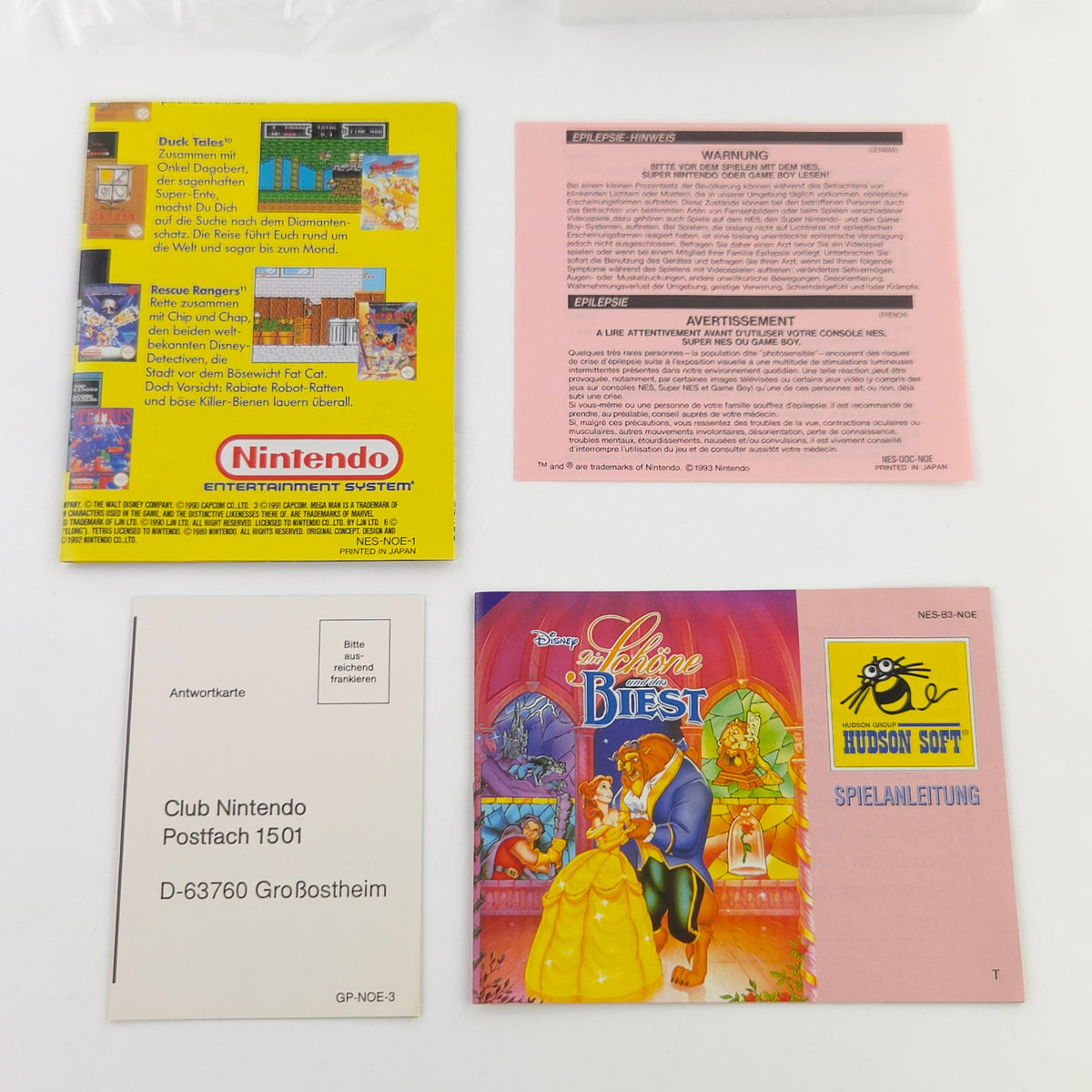 NES Spiel Disney Die Schöne und das Biest CIB nahezu neuwertig