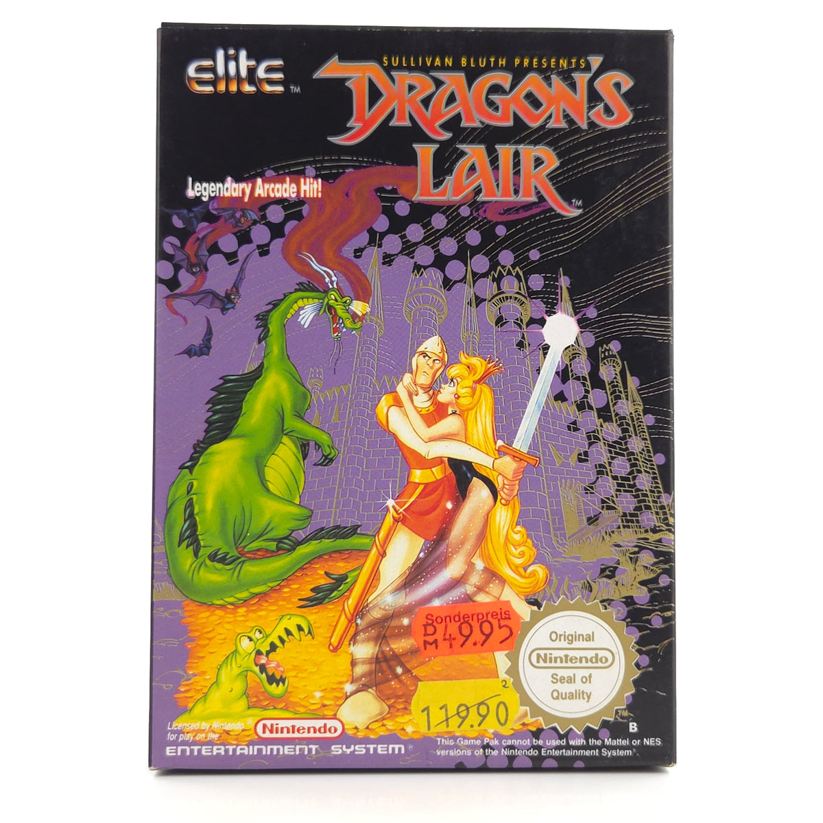 Nintendo NES Spiel Dragons Lair nahezu neuwertig CIB