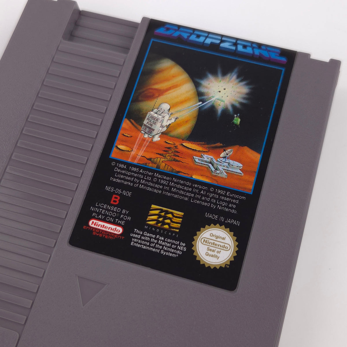 NES Spiel Dropzone Modul Schuber Mindscape PAL NOE