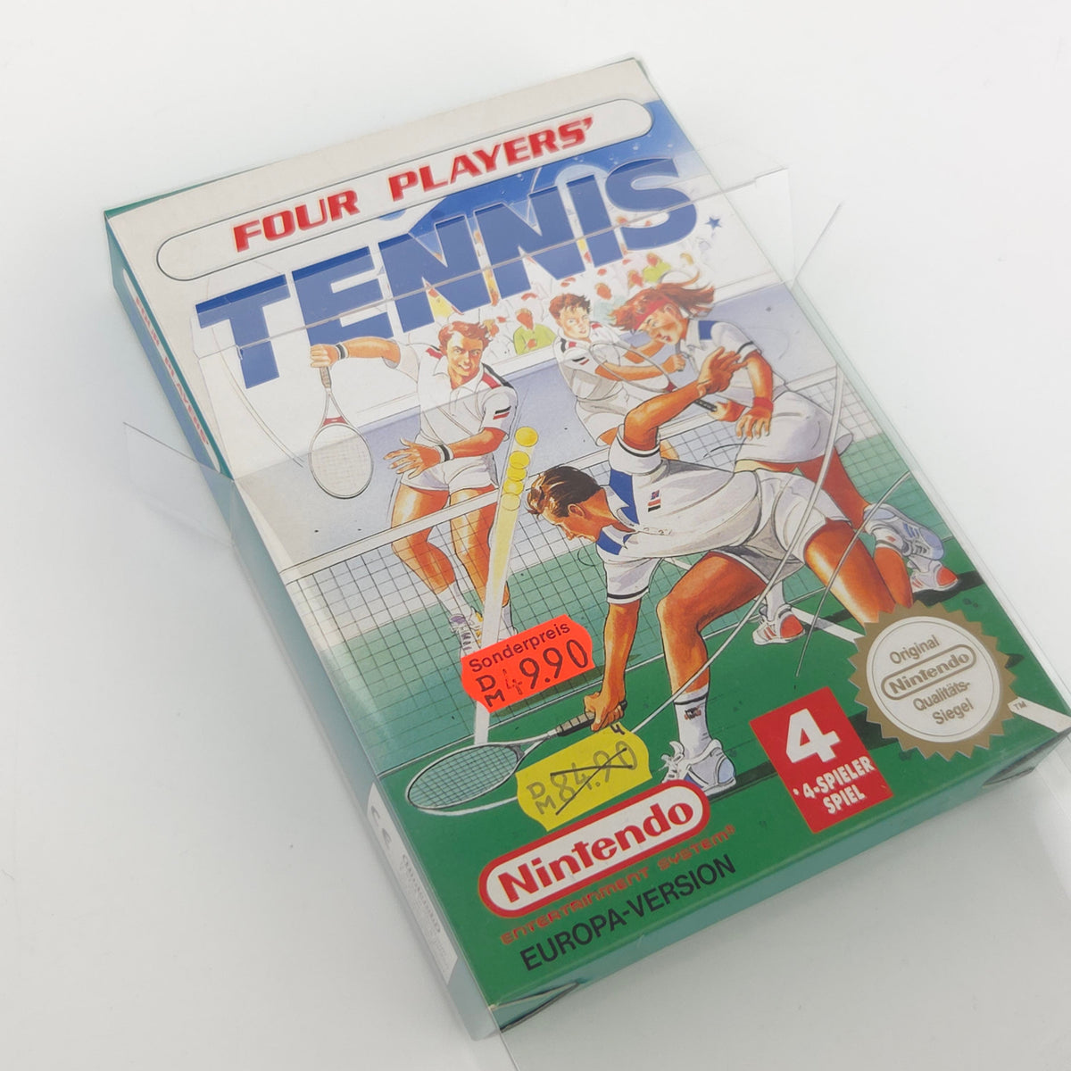 Nintendo NES Spiel Four Players Tennis CIB OVP