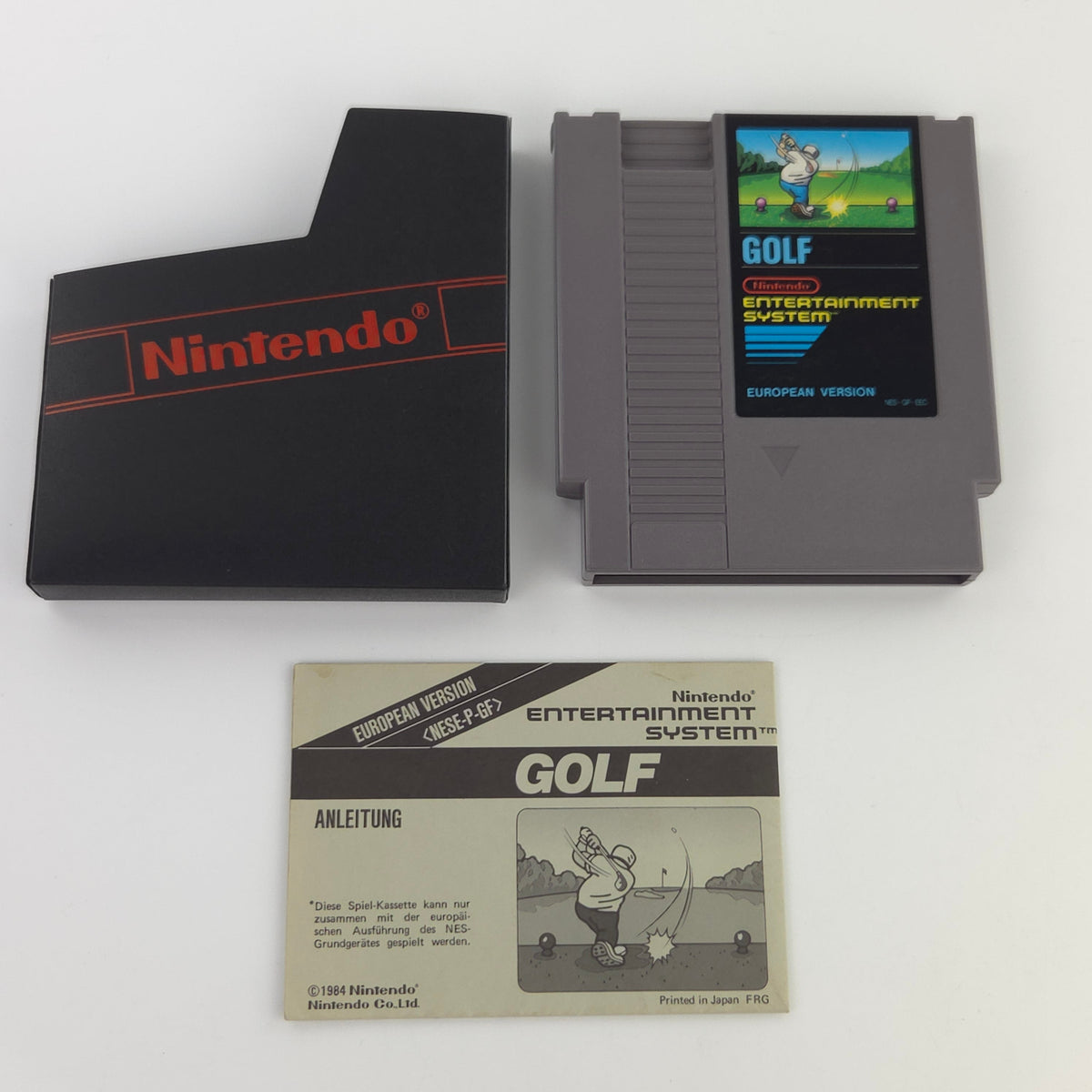 Nintendo NES Spiel: GOLF - Modul Anleitung OVP Bienengräber (European Version)