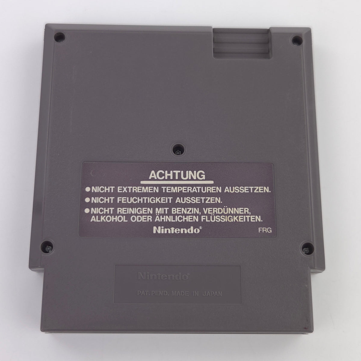 Nintendo NES Spiel Gum Shoe Modul Schutzhülle PAL