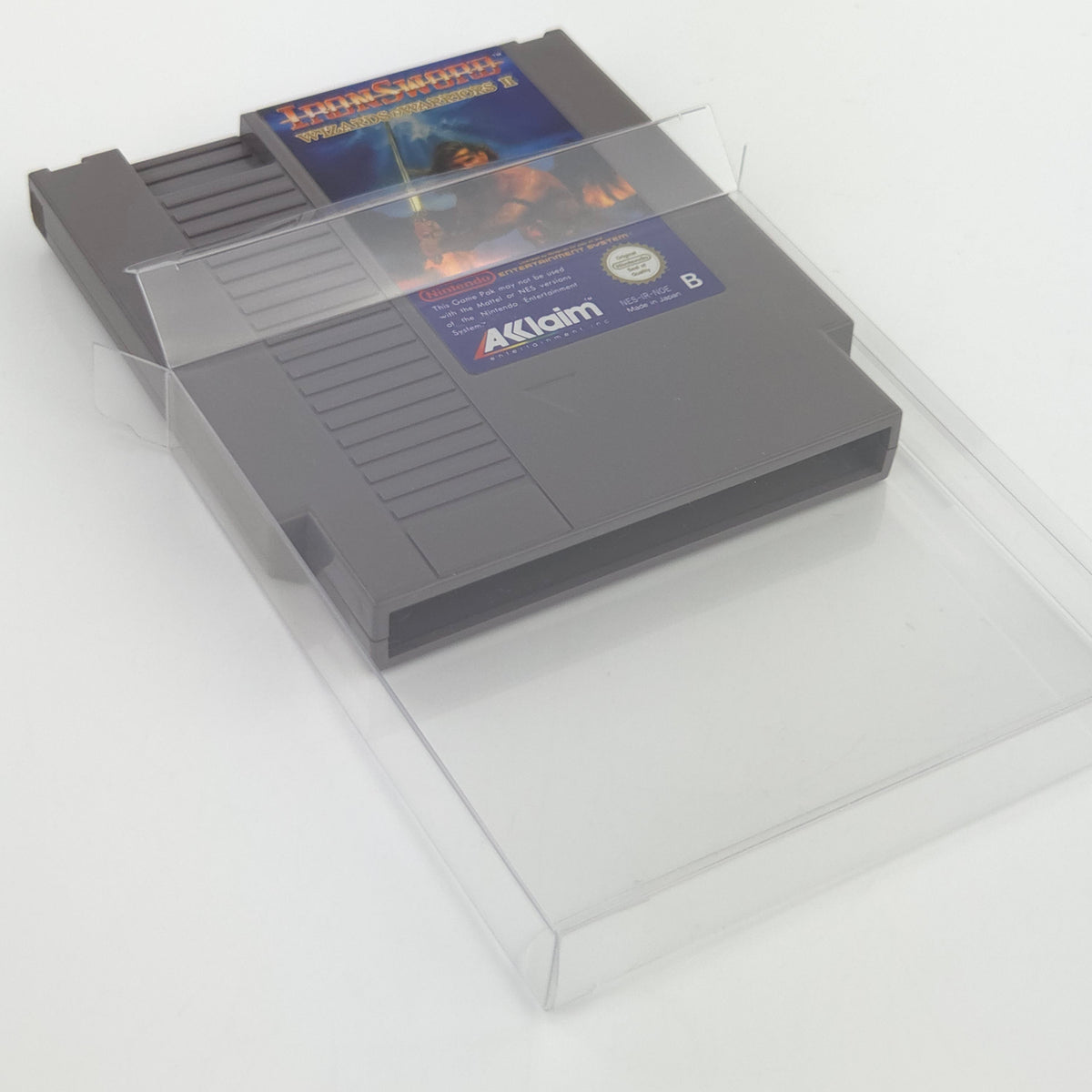 Nintendo NES Spiel Iron Sword Wizards Warriors Modul Case