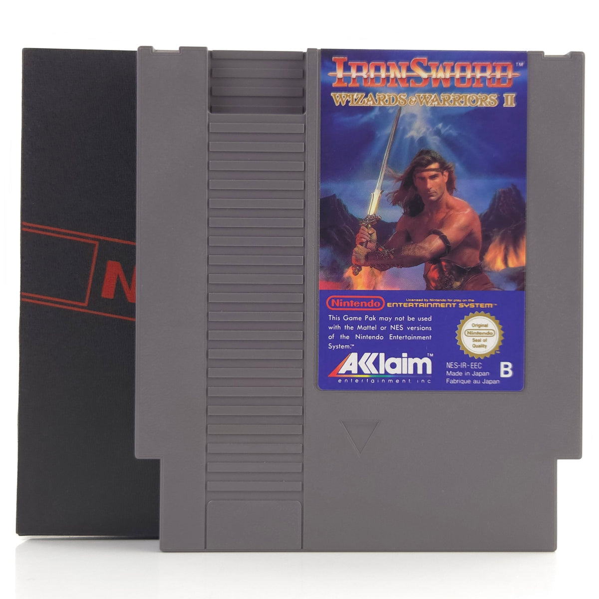 Nintendo NES Spiel Ironsword Wizards Warriors Schuber PAL