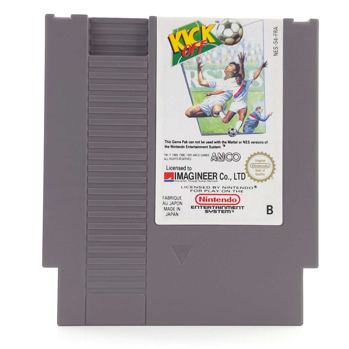 NES Spiel Kick Off Fußball Modul Schutzhülle PAL FRA