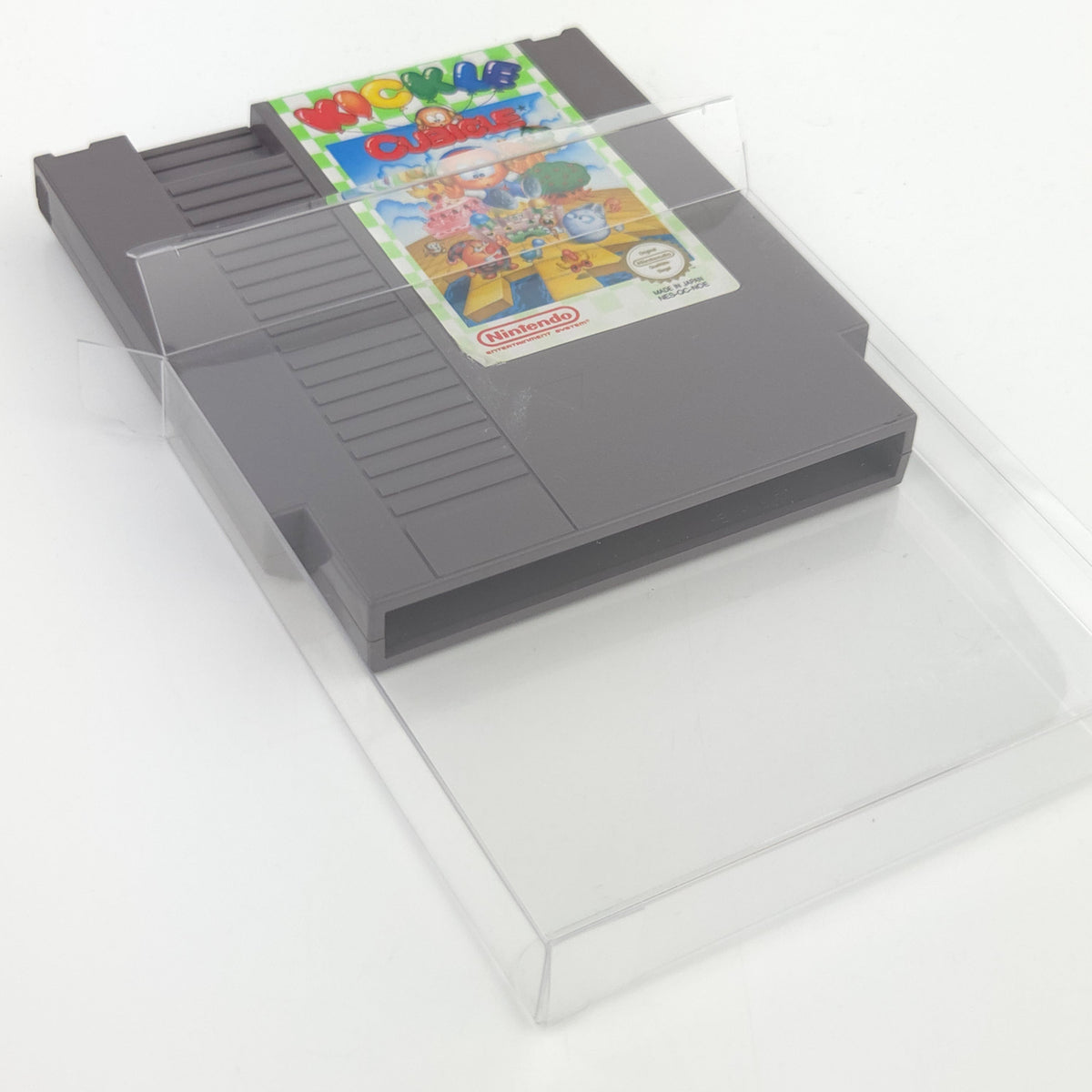 Nintendo NES Spiel Kickle Cubicle Modul Schutzhülle PAL