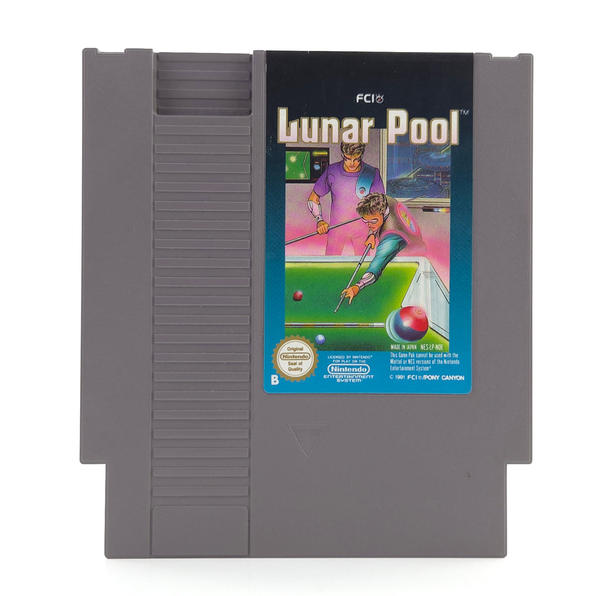 Nintendo NES Spiel Lunar Pool Modul Schutzhülle PAL B NOE