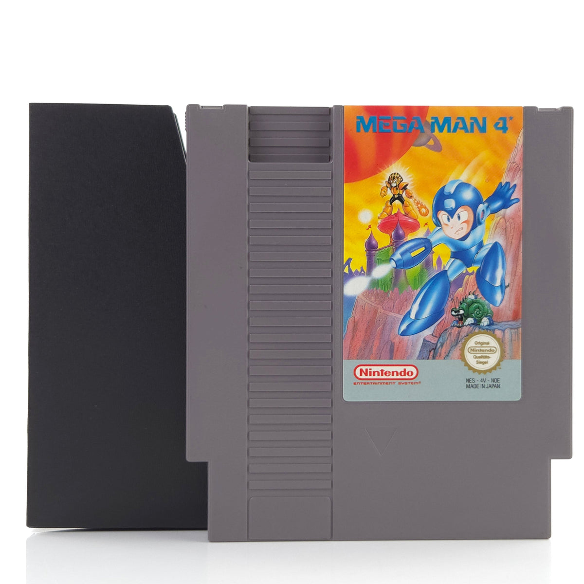 NES Spiel Mega Man 4 Modul Schuber PAL NOE Sehr gut