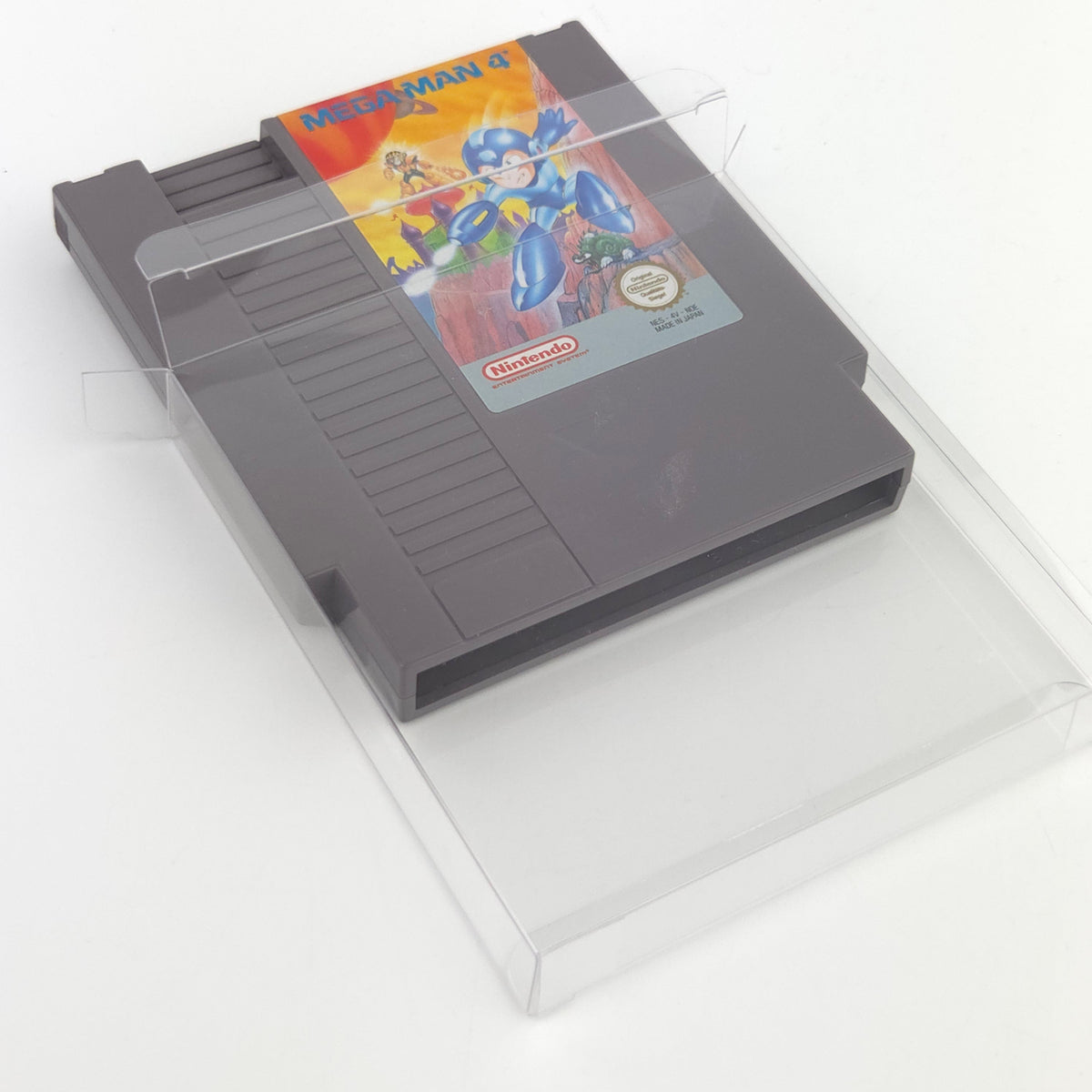 NES Spiel Mega Man 4 Modul Schutzhülle PAL B NOE