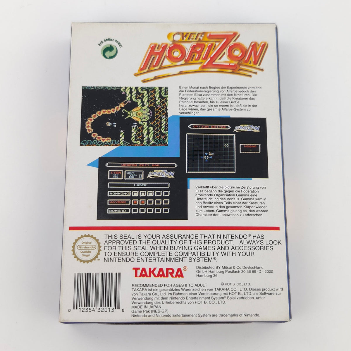 Nintendo NES Spiel Over Horizon nahezu neuwertig OVP