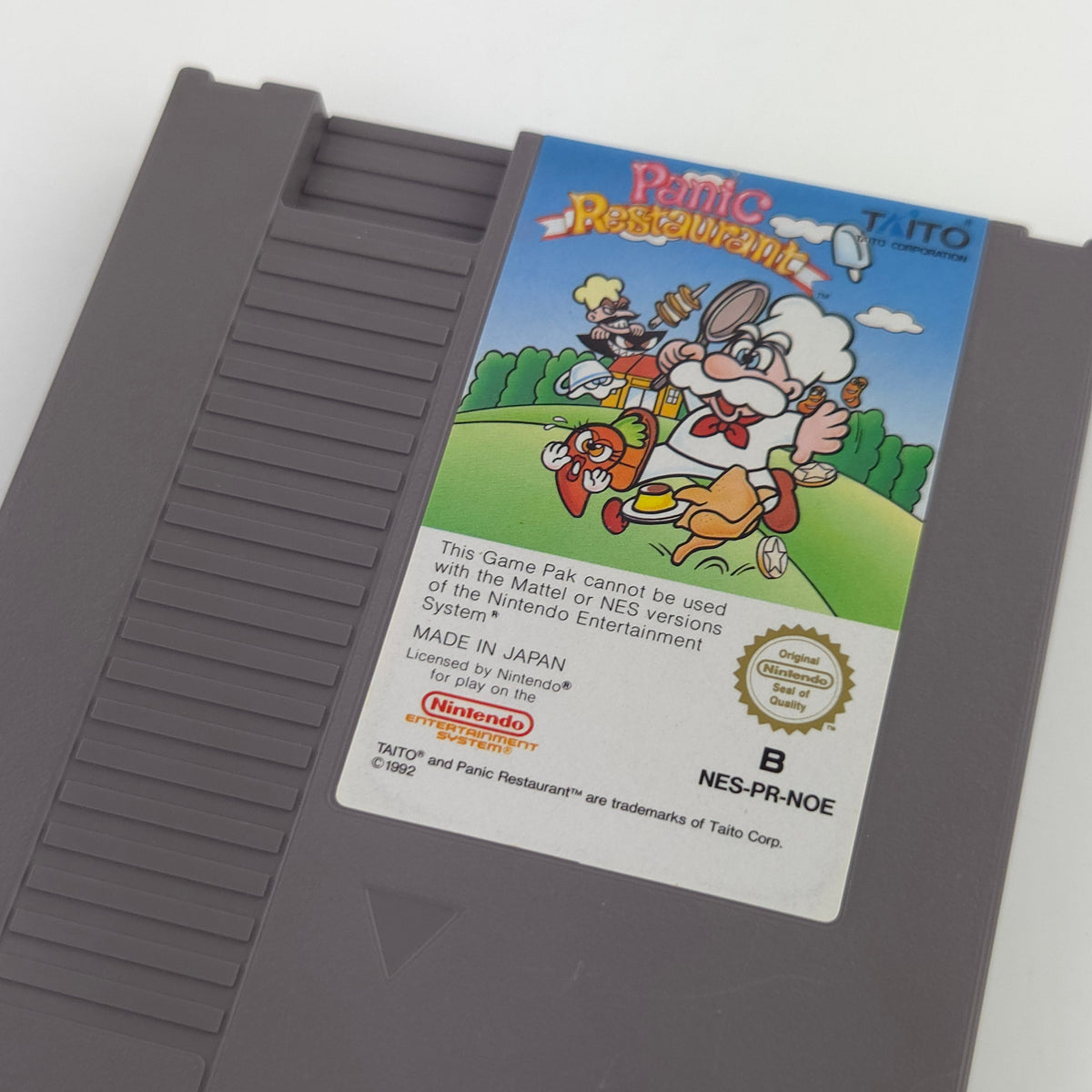 Nintendo NES Spiel Panic Restaurant Modul Schutzhülle NOE