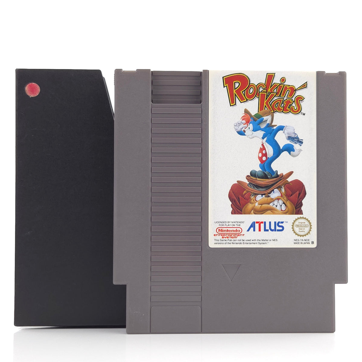 Nintendo NES Spiel Rockin Kats Modul Schuber PAL NOE