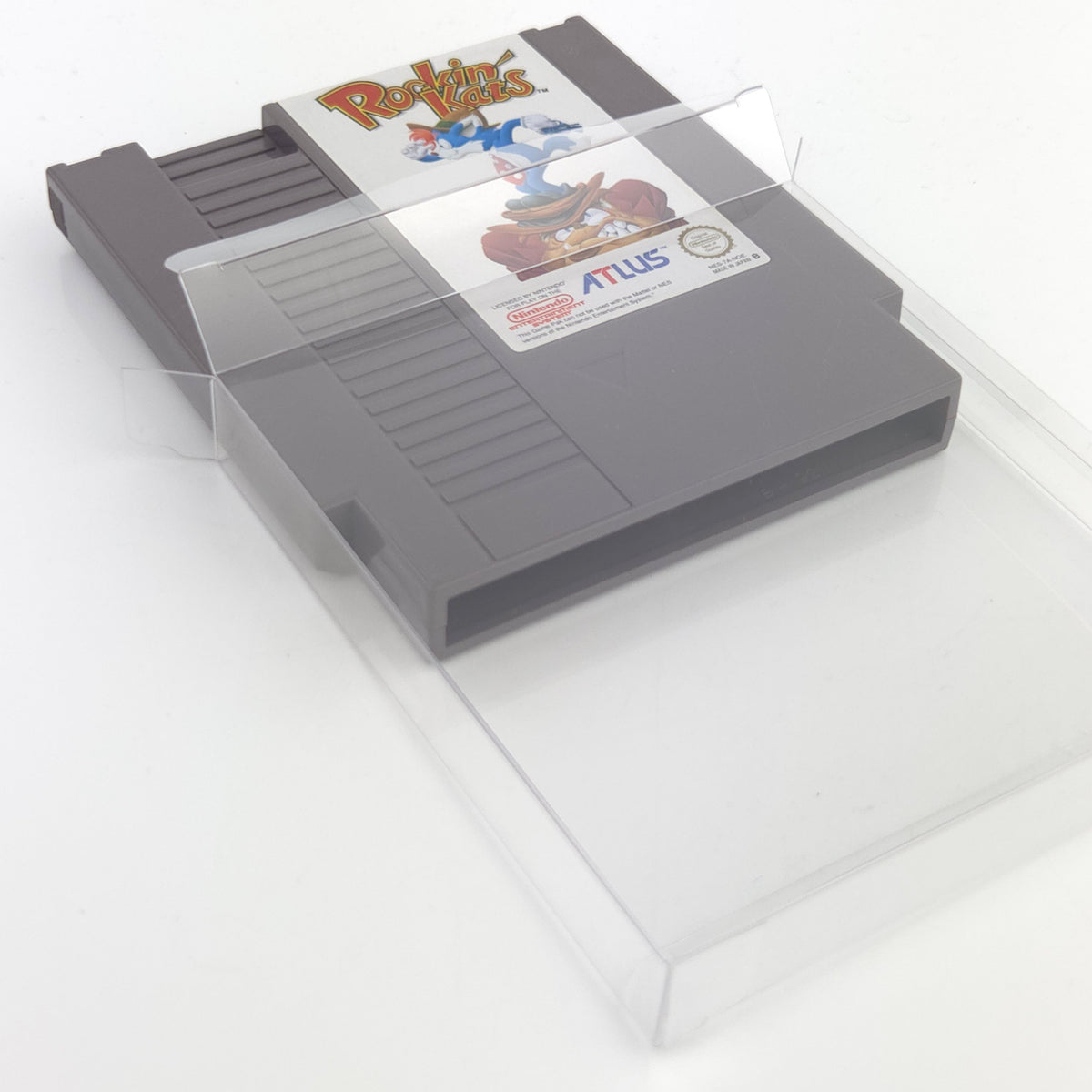 Nintendo NES Spiel Rockin Kats Modul Schutzhülle ATLUS