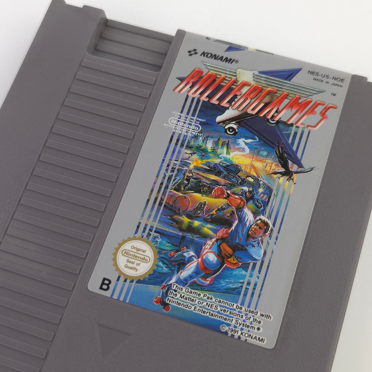 Nintendo NES Spiel Rollergames Modul Schutzhülle PAL NOE