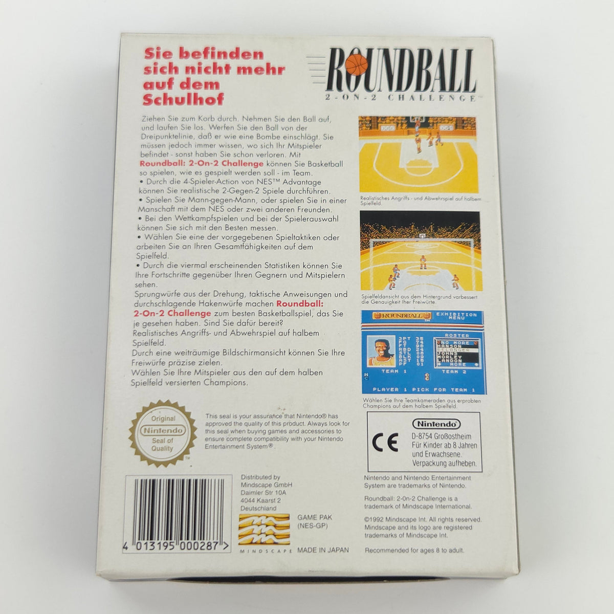 Nintendo NES Spiel Roundball 2 on 2 CIB nahezu neuwertig