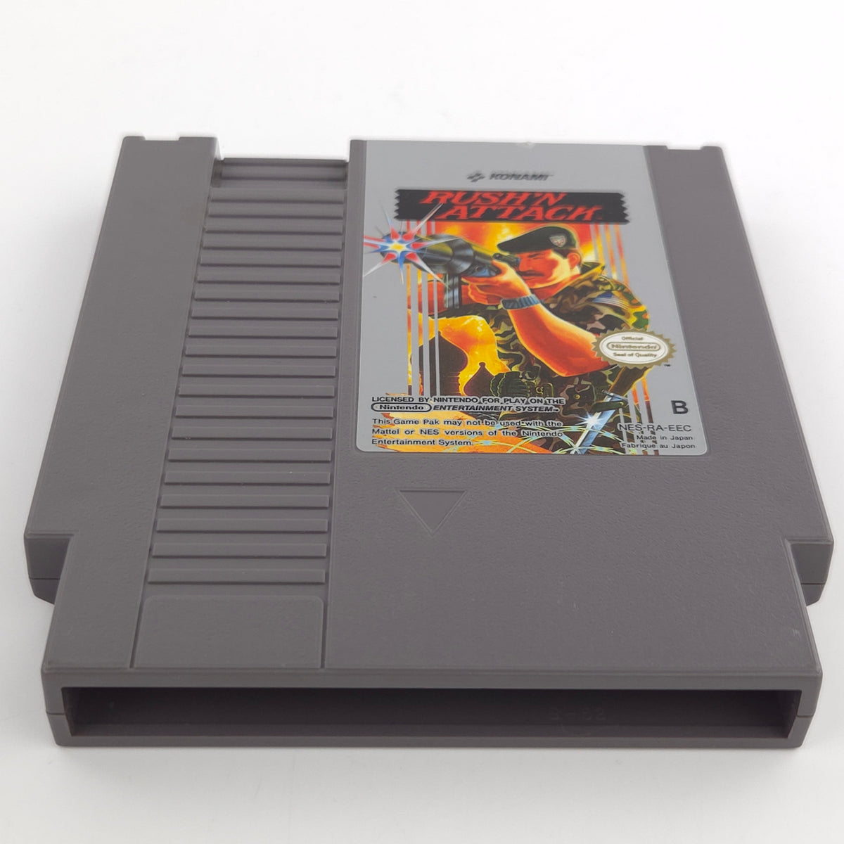 NES Spiel Rush n Attack Modul Schutzhülle Konami PAL B