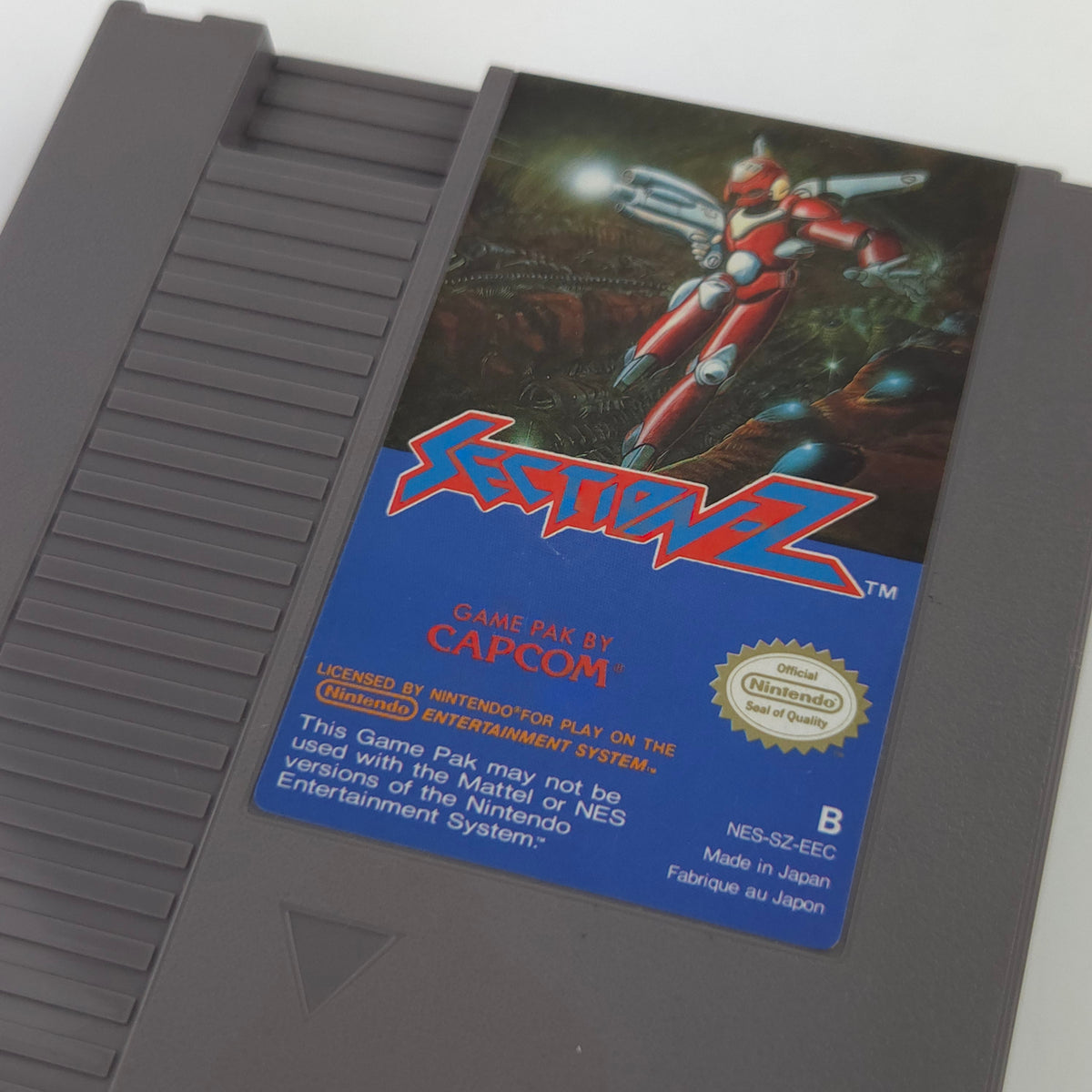 Nintendo NES Spiel Section Z Modul Schutzhülle CAPCOM