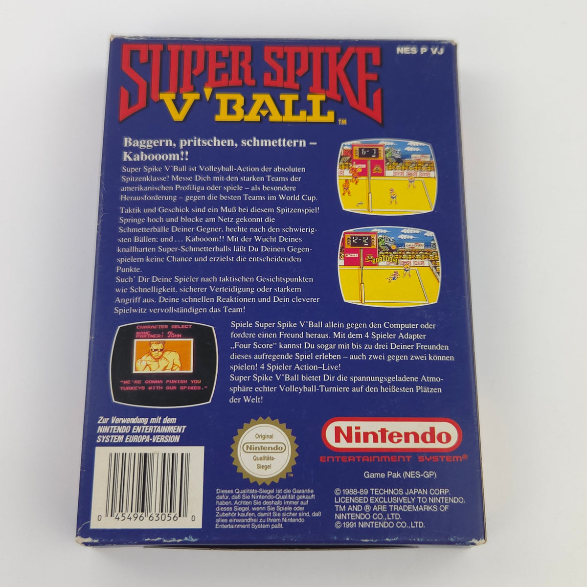 NES Spiel Super Spike V´Ball OVP Volleyball PAL-B NOE