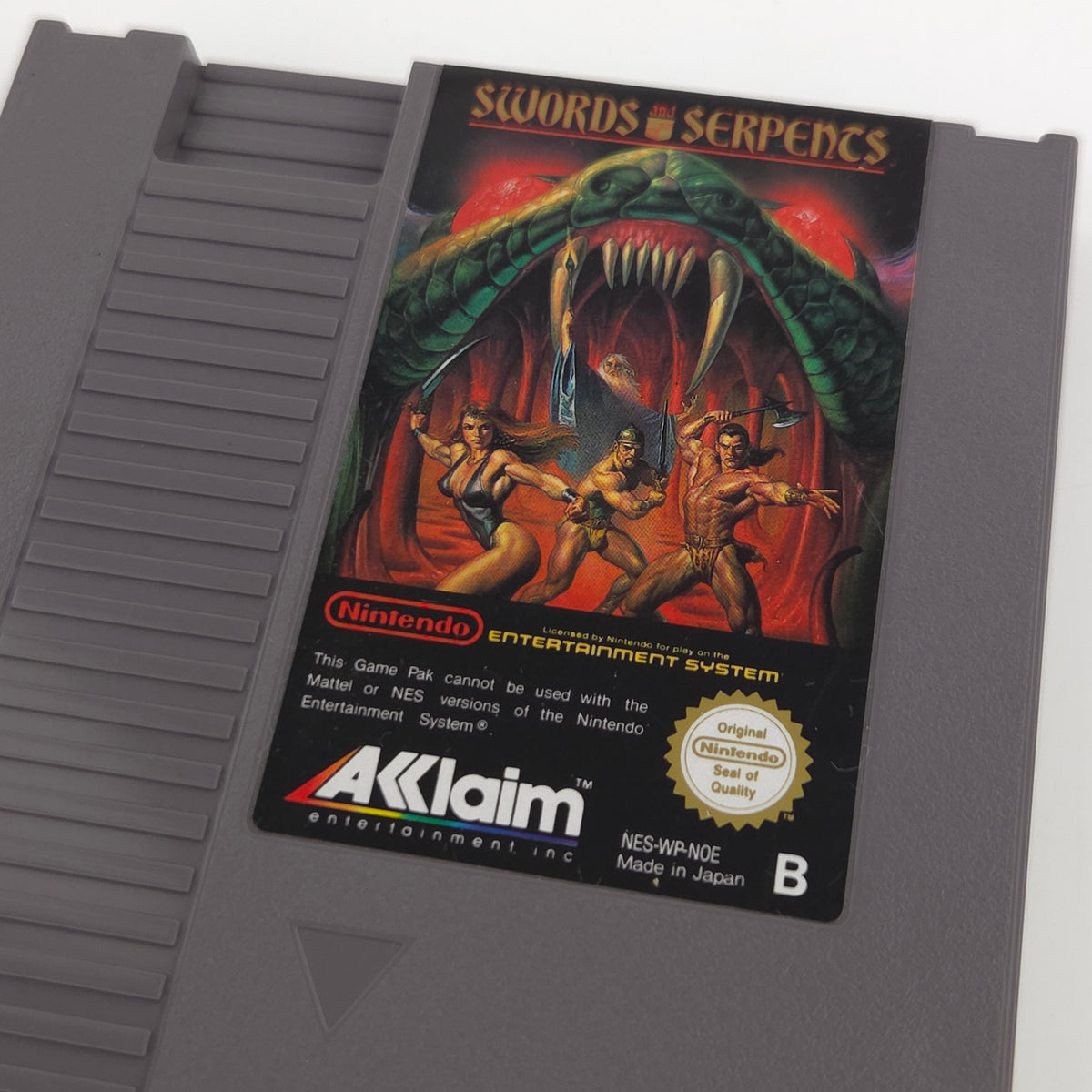 Nintendo NES Spiel Swords and Serpents Modul Schutzhülle