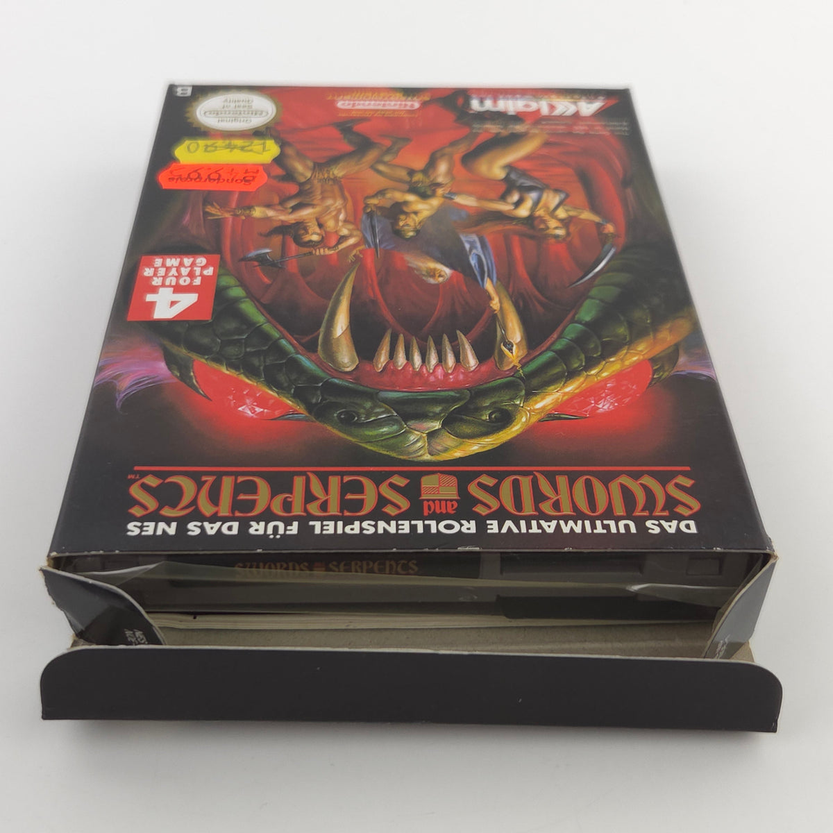 Nintendo NES Spiel Swords and Serpents OVP CIB nahezu neuwertig