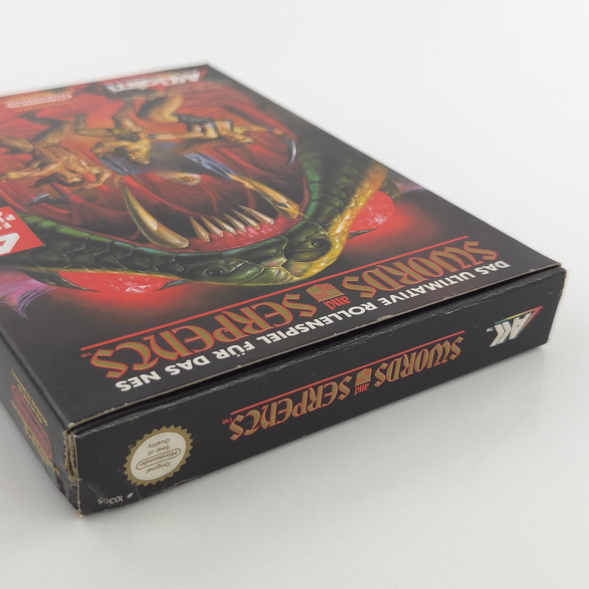 Nintendo NES Spiel Swords and Serpents OVP CIB nahezu neuwertig