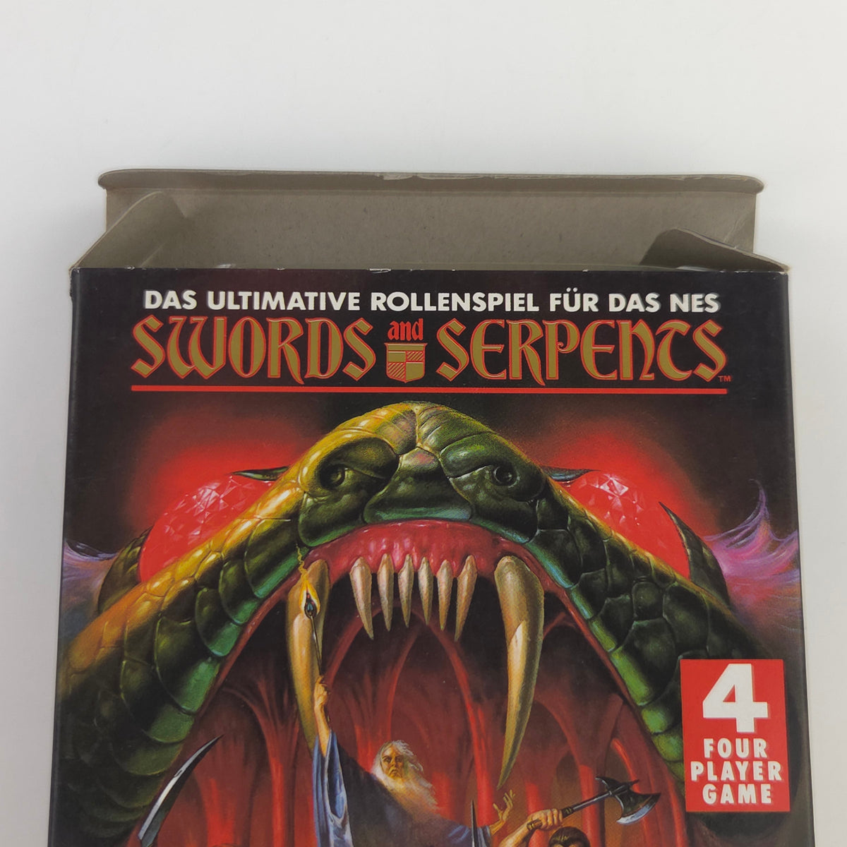 Nintendo NES Spiel Swords and Serpents OVP CIB nahezu neuwertig